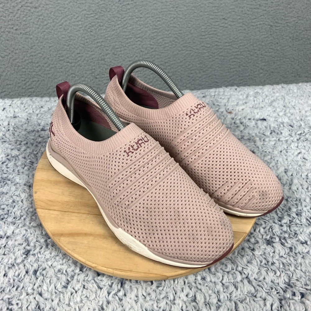 Kuru Stride Sneakers Women's 9.5 Light Pink Novaknit Slip-On Lightweight Comfort